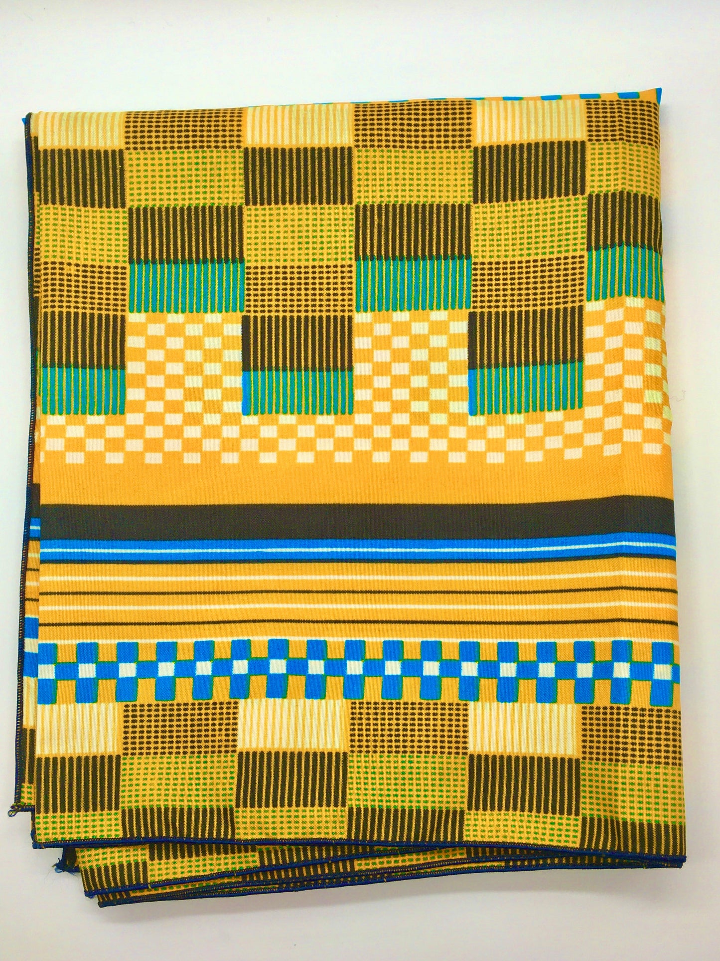 Head Wrap: Gold, Green, Blue, and Black