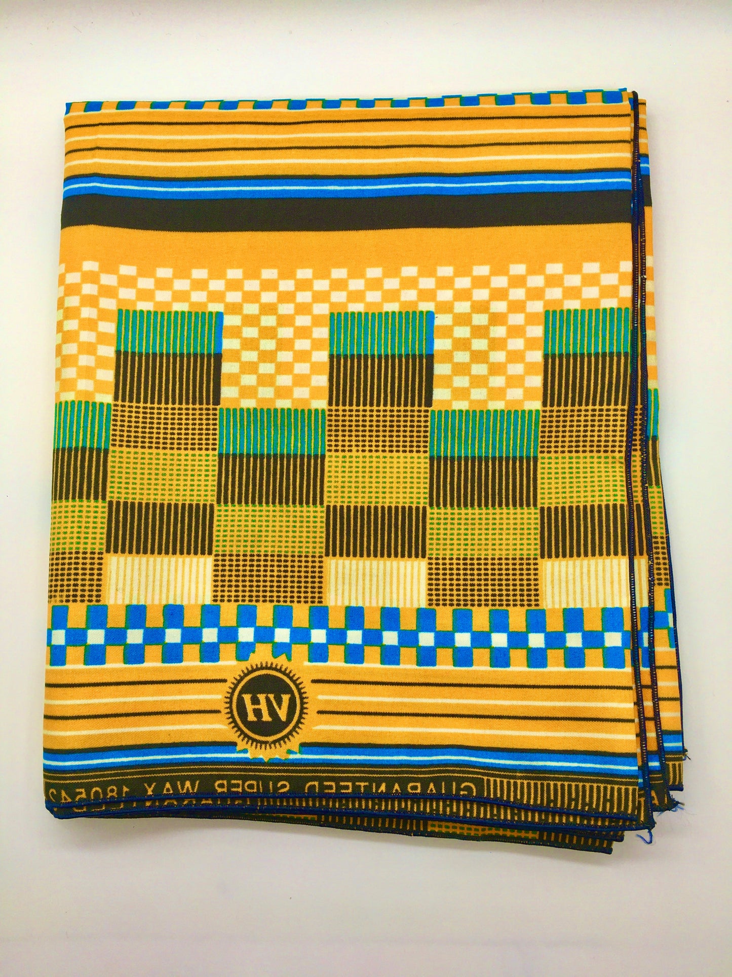 Head Wrap: Gold, Green, Blue, and Black
