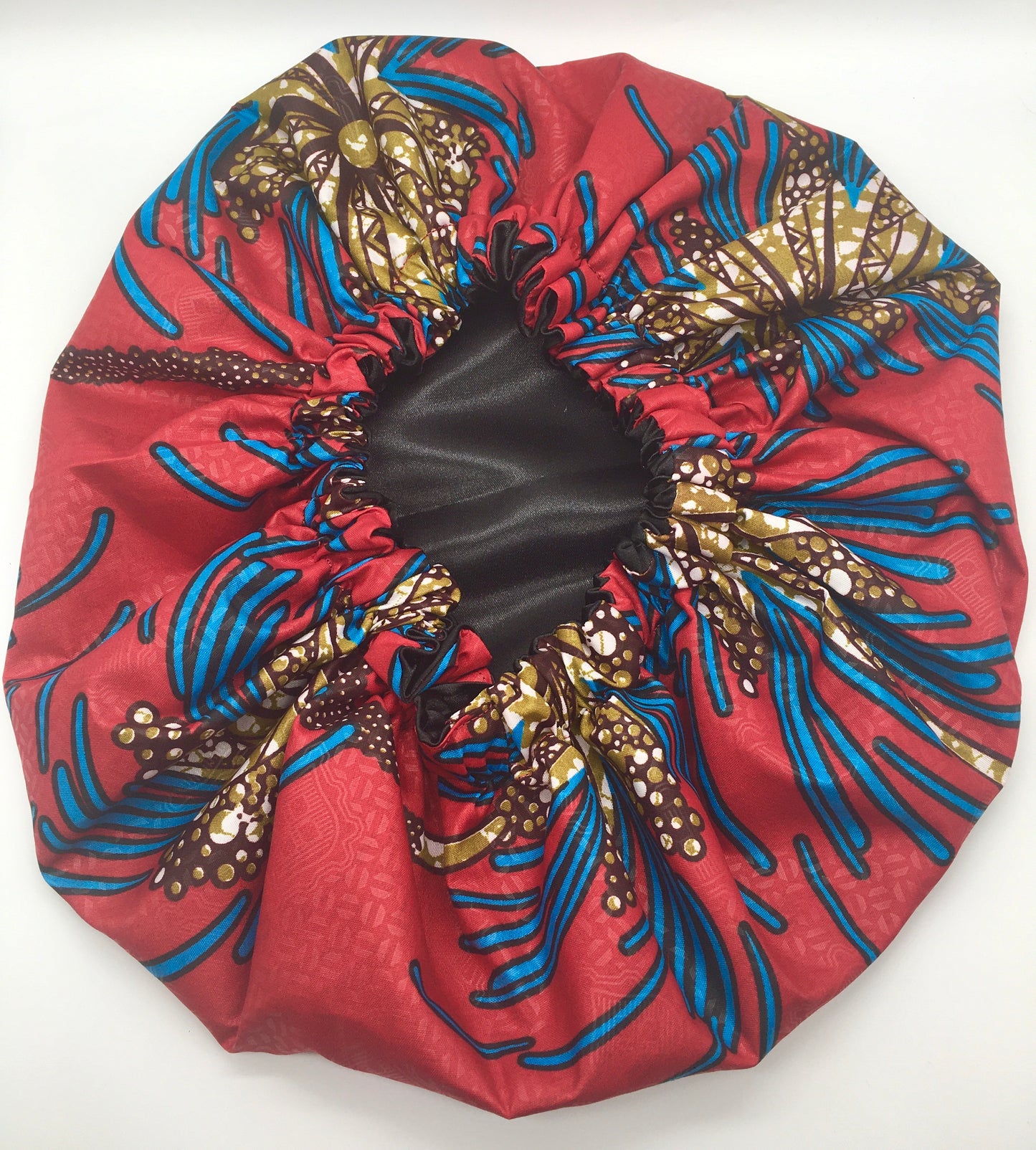 Medium Satin-Lined Bonnet: Palm Tree Print
