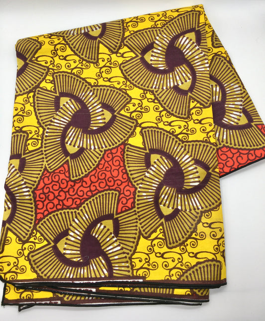 Head Wrap: Gold and Brown Triangle