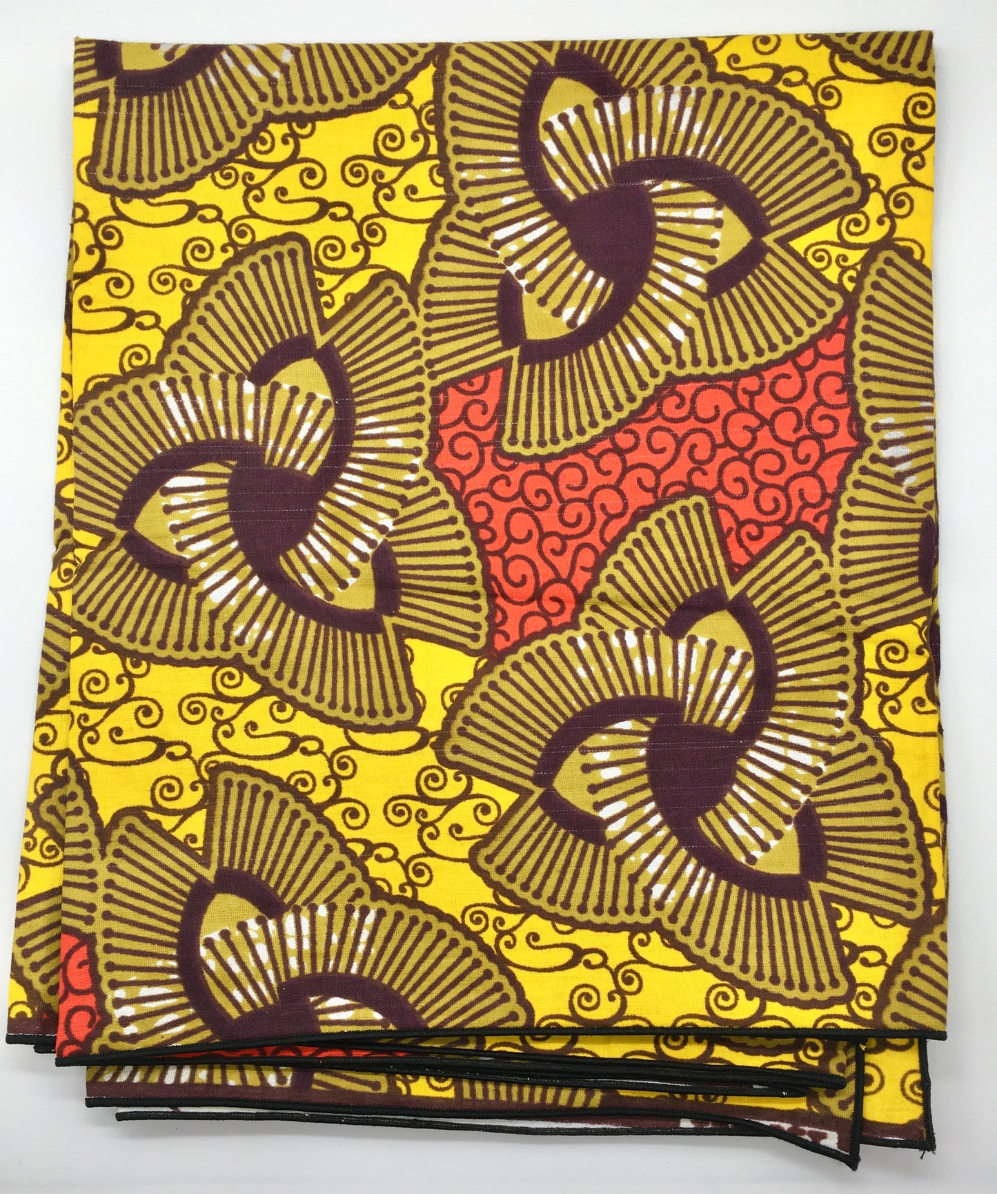 Head Wrap: Gold and Brown Triangle