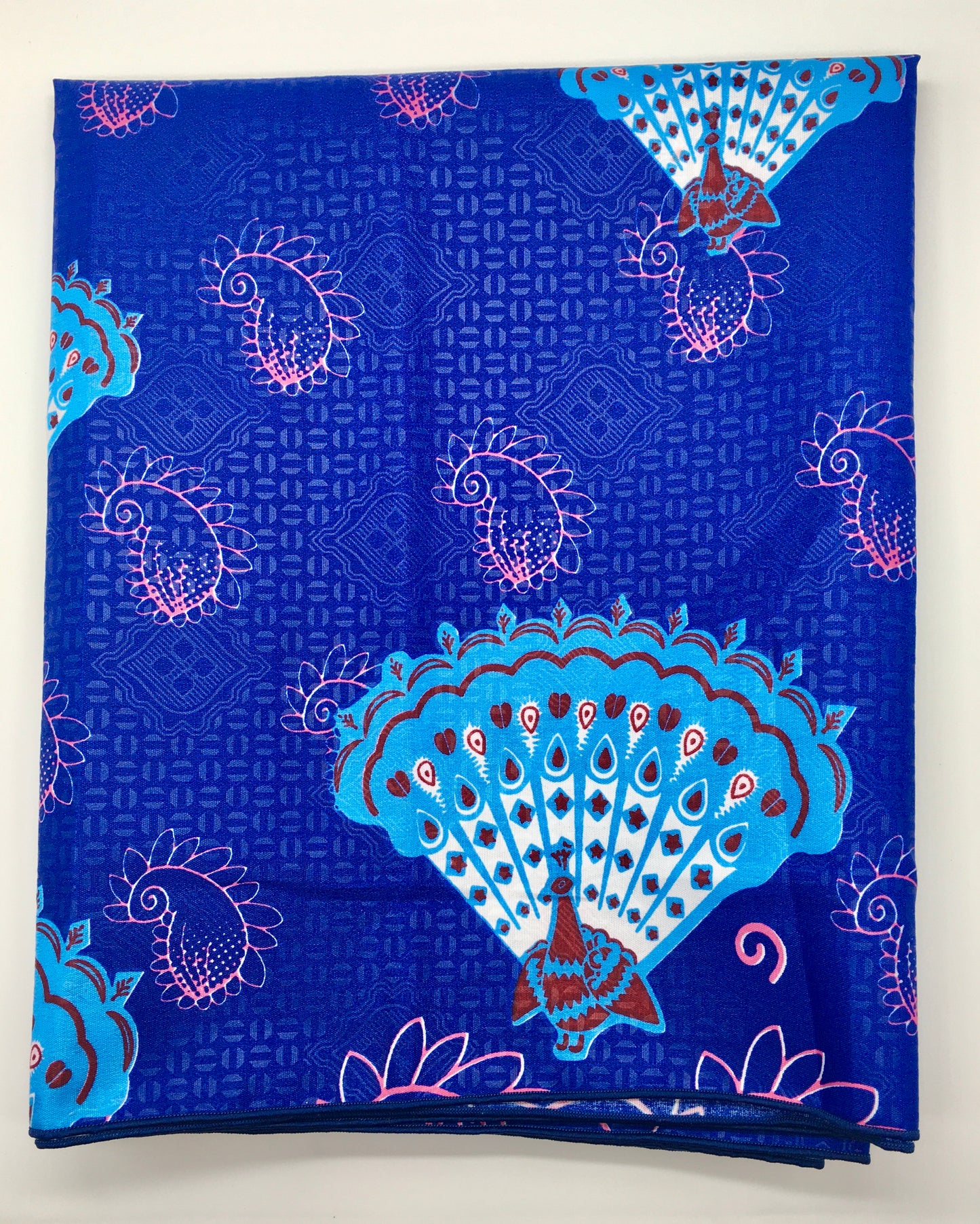 Head Wrap: Blue Peacock