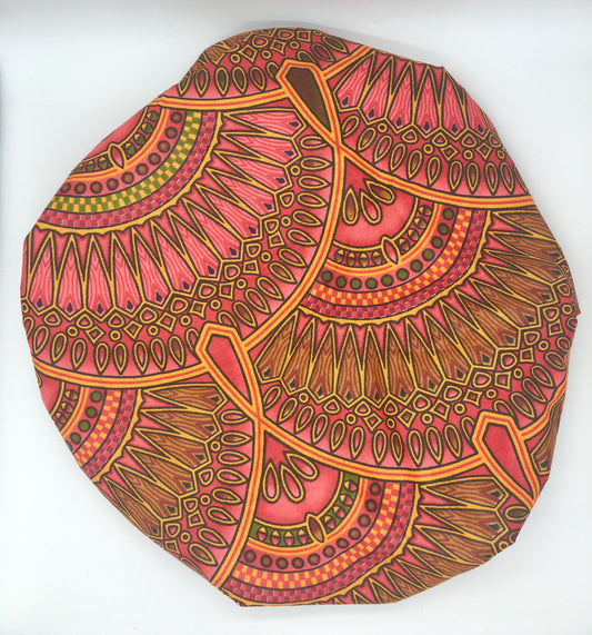 Medium Satin-Lined Bonnet: Fan Print