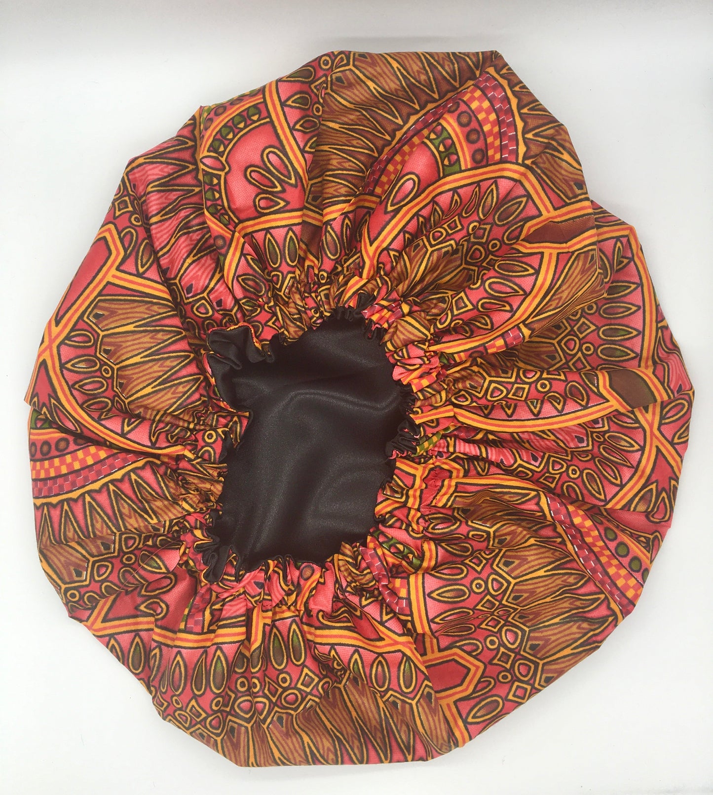 Medium Satin-Lined Bonnet: Fan Print