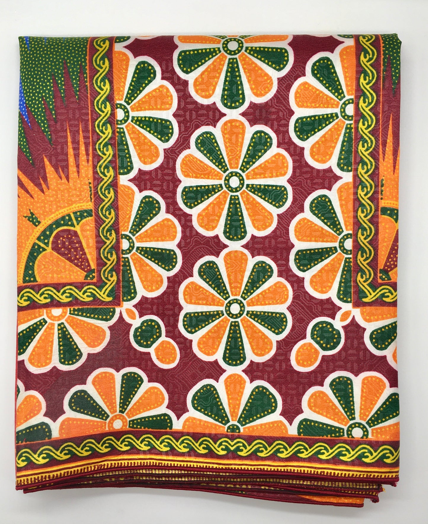 Head Wrap: Red - Multicolored Burst