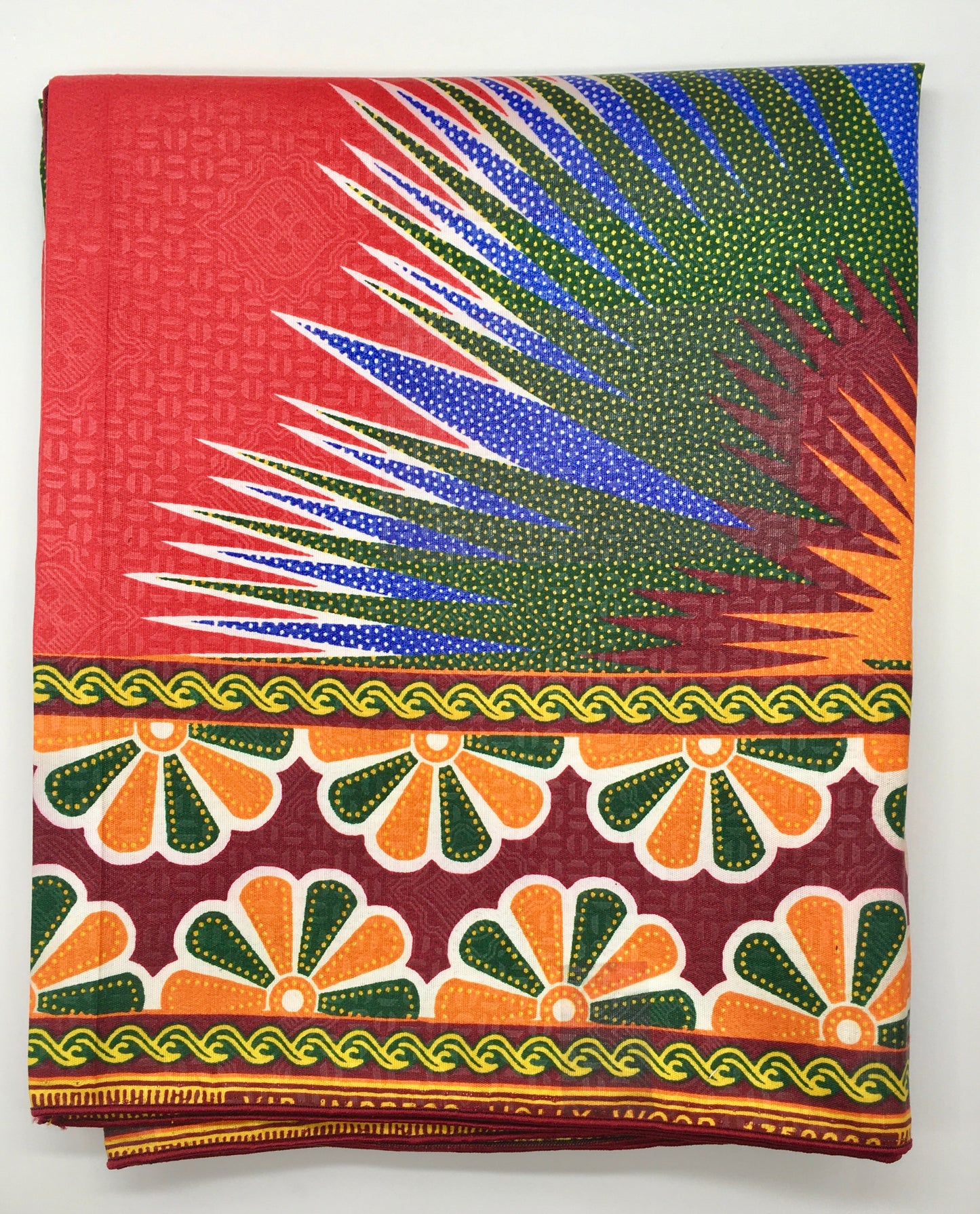 Head Wrap: Red - Multicolored Burst