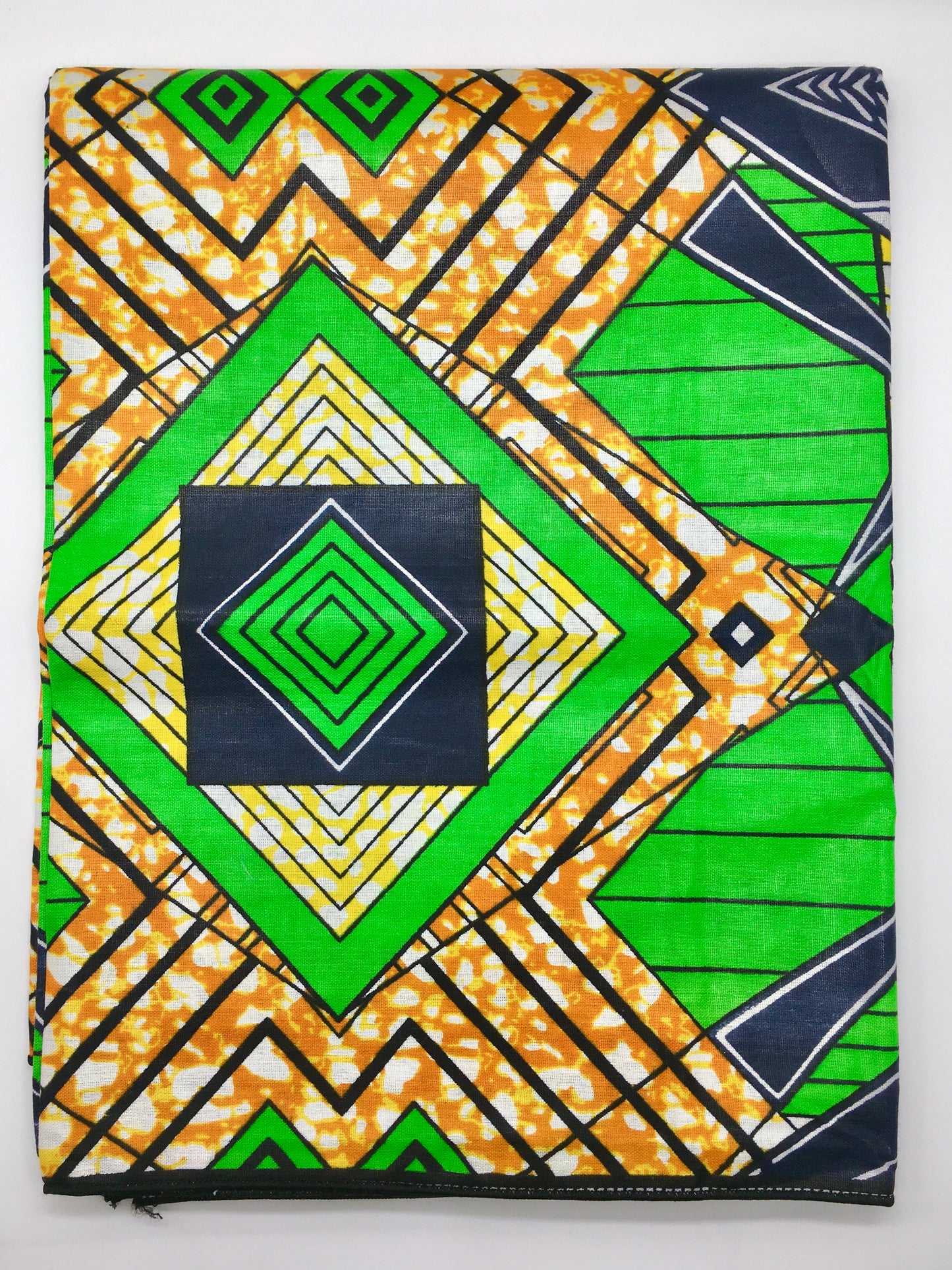 Head Wrap: Lime Green Squares