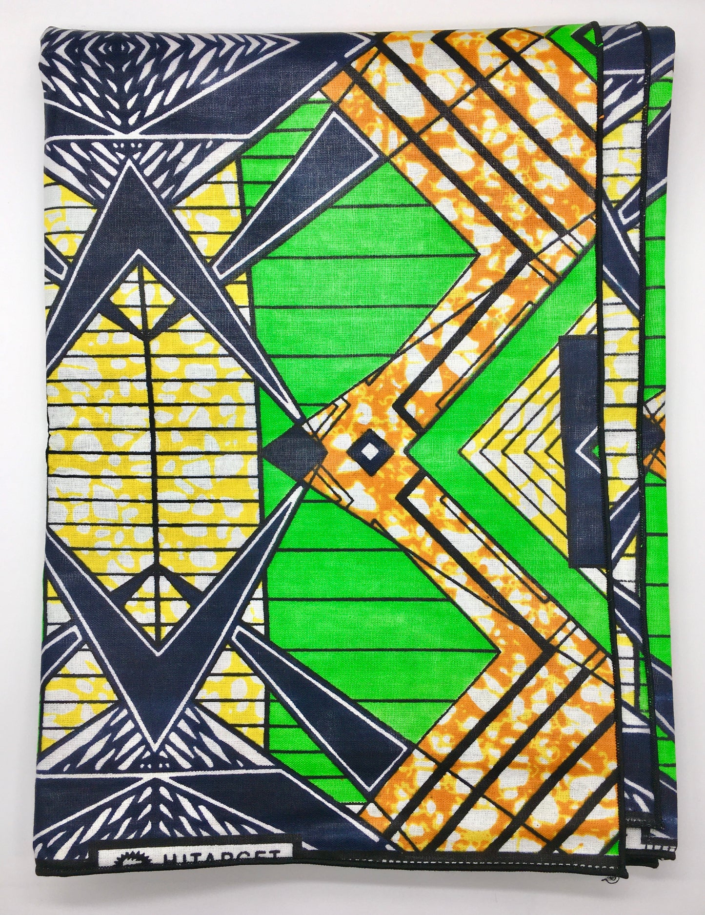 Head Wrap: Lime Green Squares