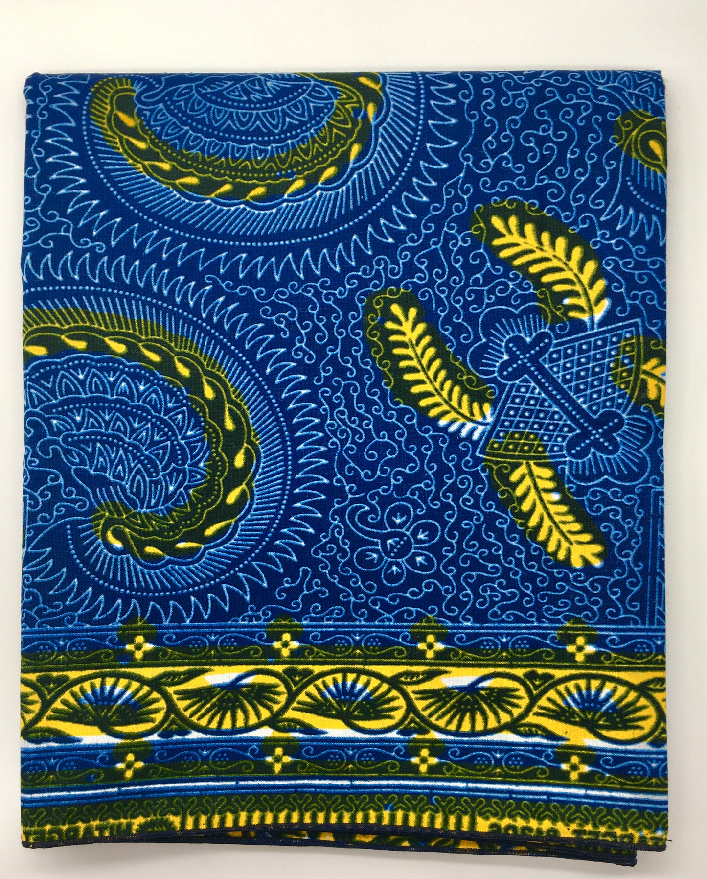 Head Wrap: Blue and Yellow Nature