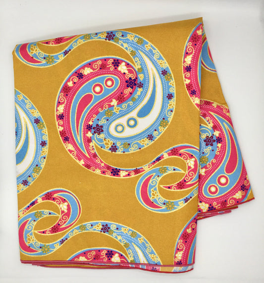 Head Wrap: Golden Swirls w/ Glitter