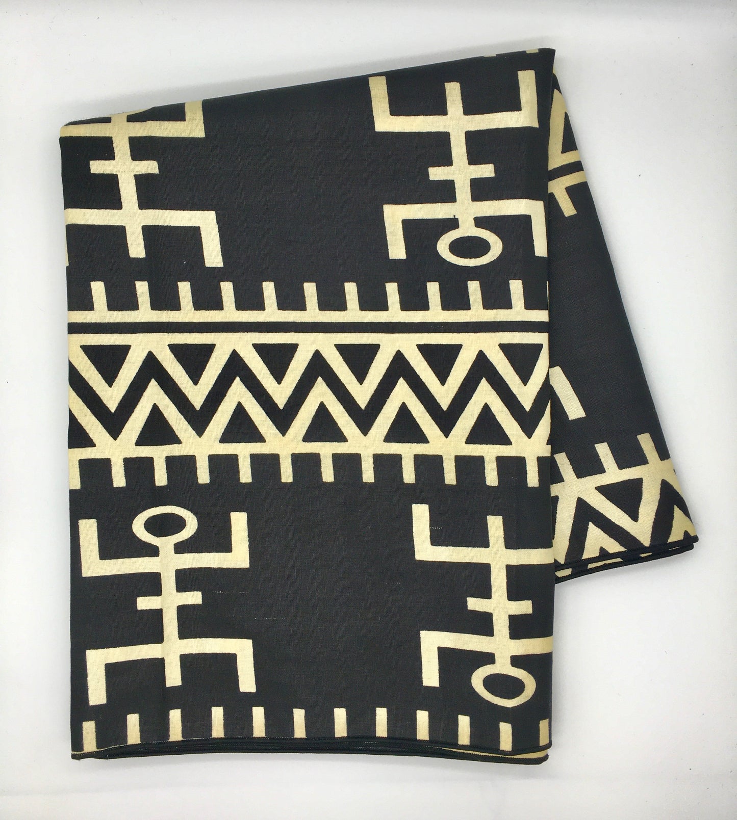 Head Wrap: Black and White Tribal Print