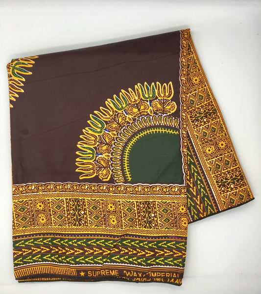 Head Wrap: Black, Brown, and Gold