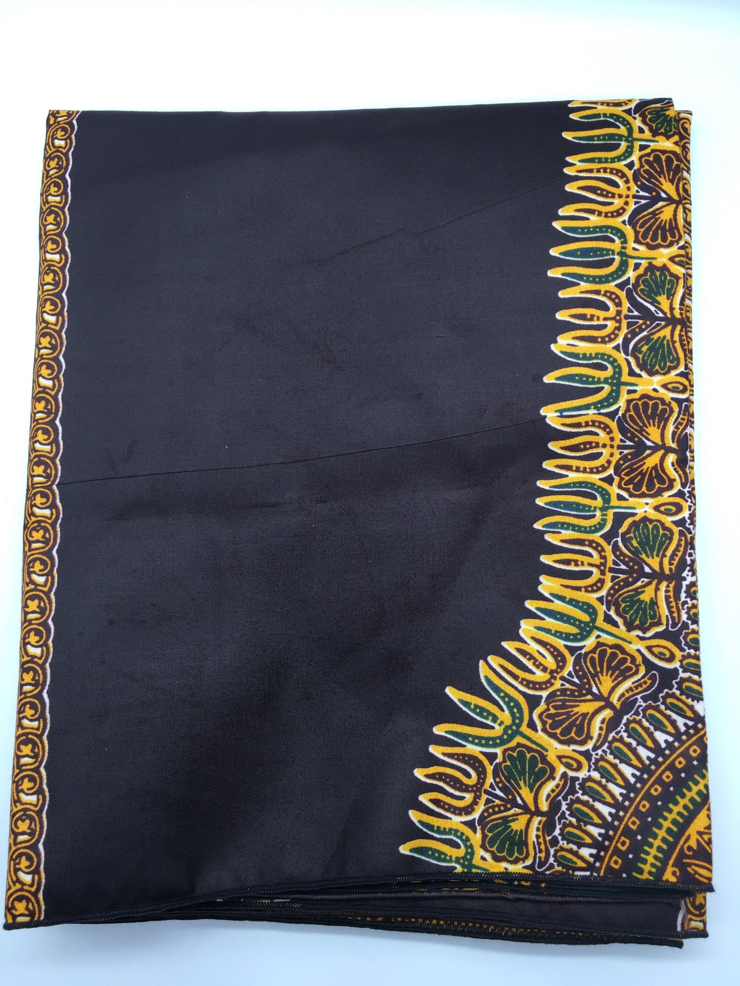Head Wrap: Black, Brown, and Gold