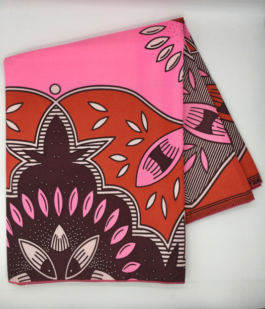 Head Wrap: Pink, Red, Black, and White