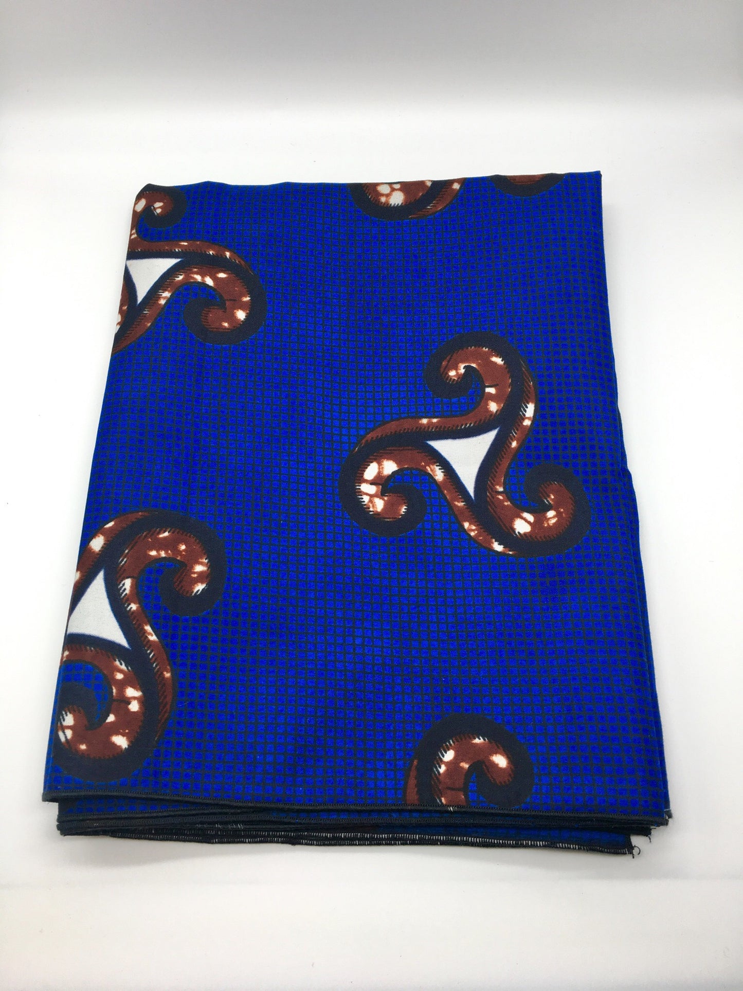 Head Wrap: Blue and Brown