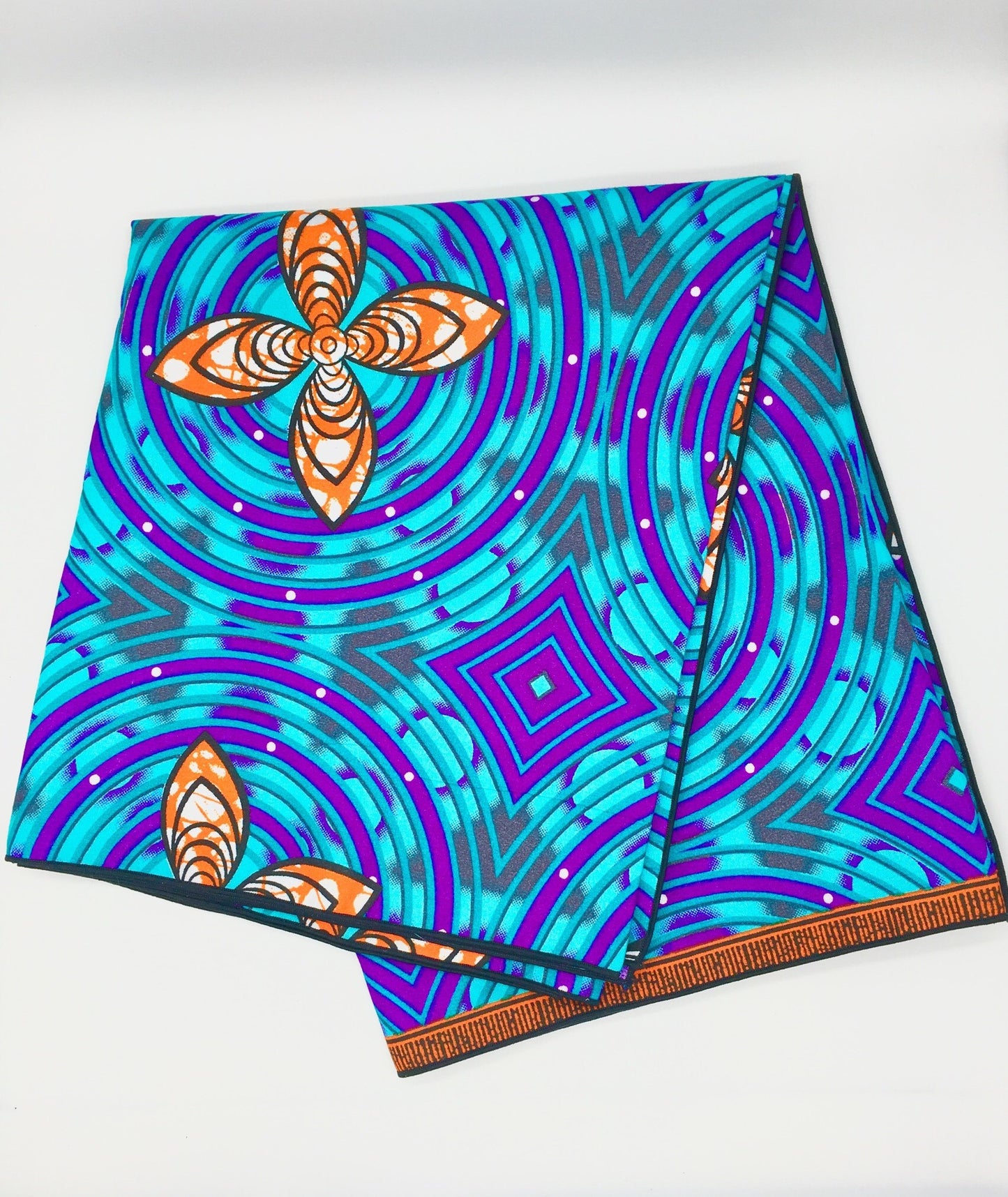 Head Wrap: Orange Flower
