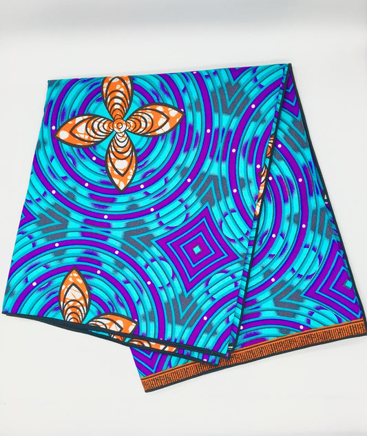 Head Wrap: Orange Flower
