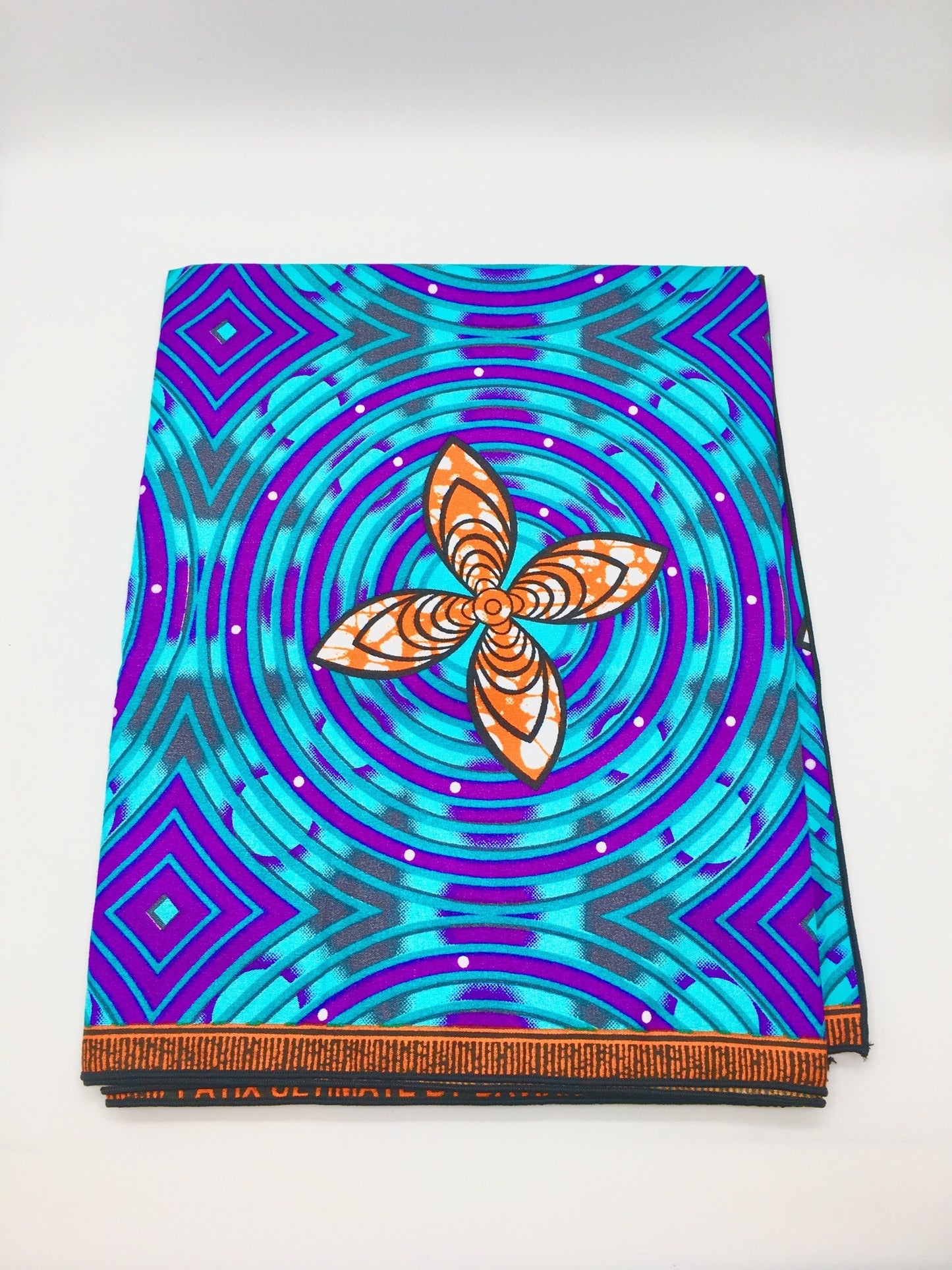 Head Wrap: Orange Flower