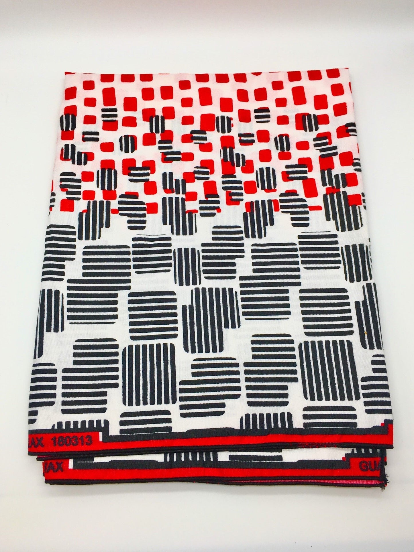 Head Wrap: Red, Black, and White