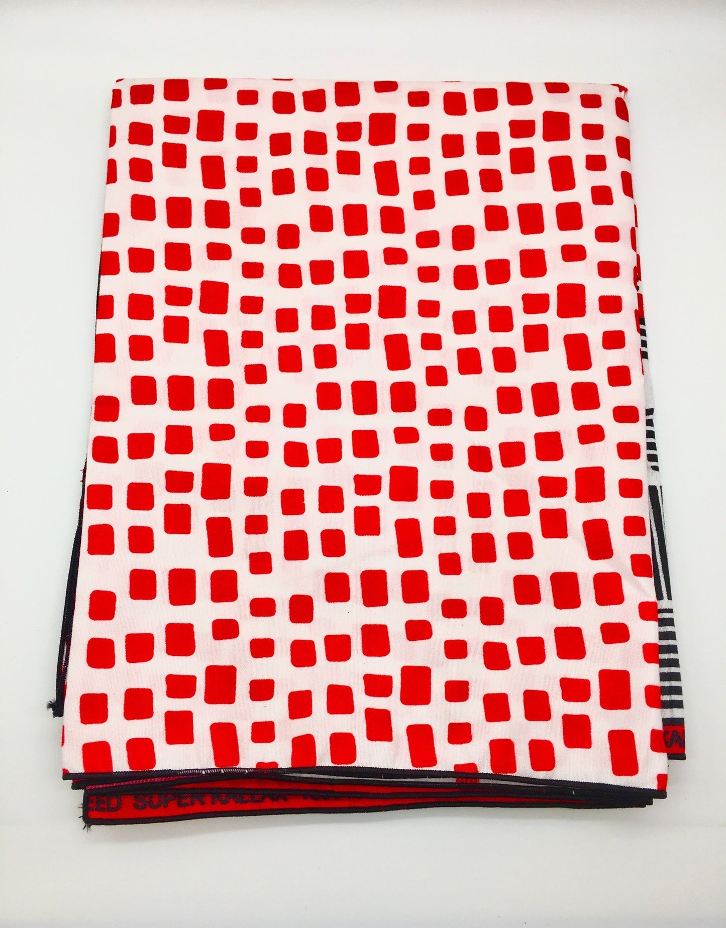 Head Wrap: Red, Black, and White