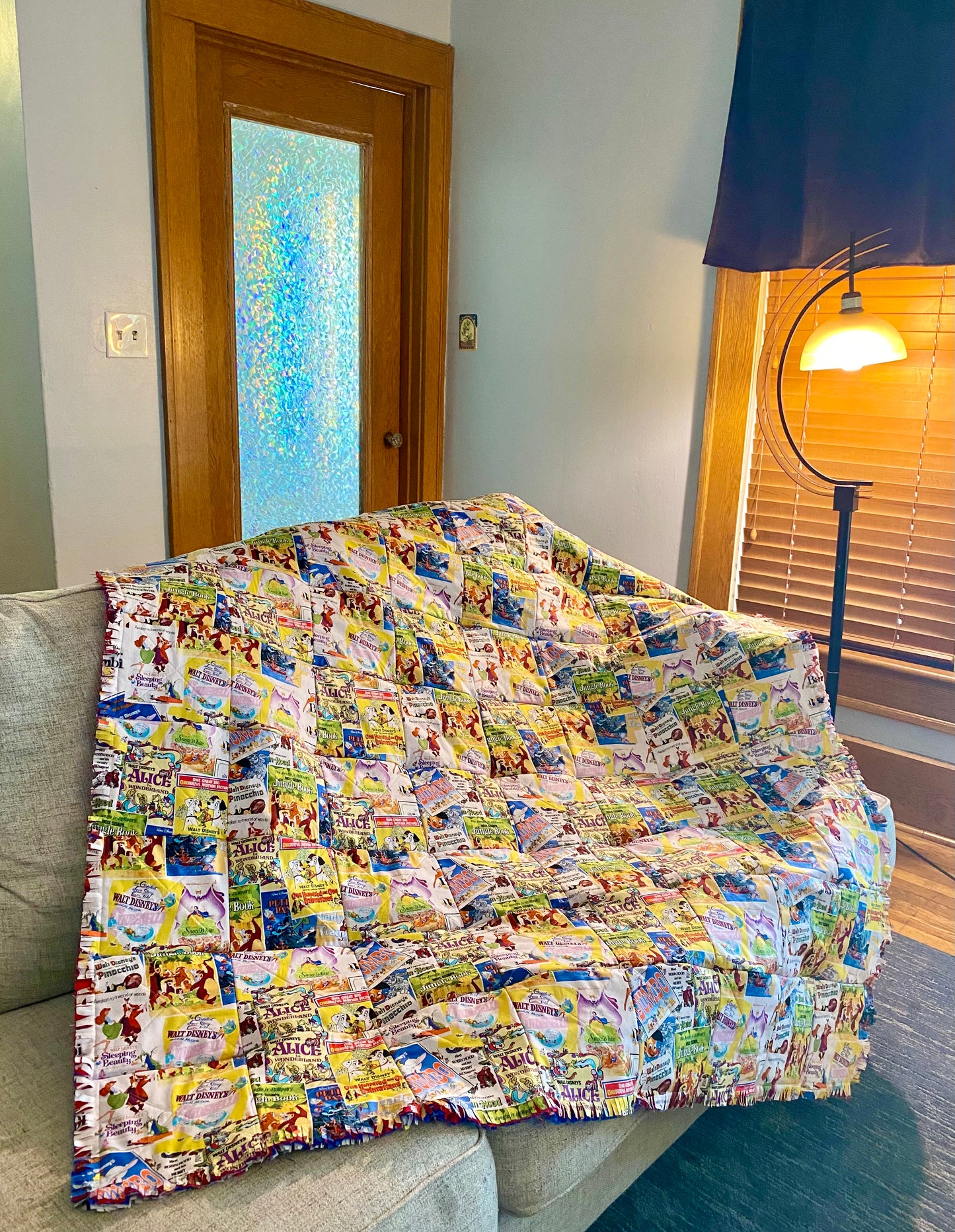 Rag Quilt w/ Disney Prints