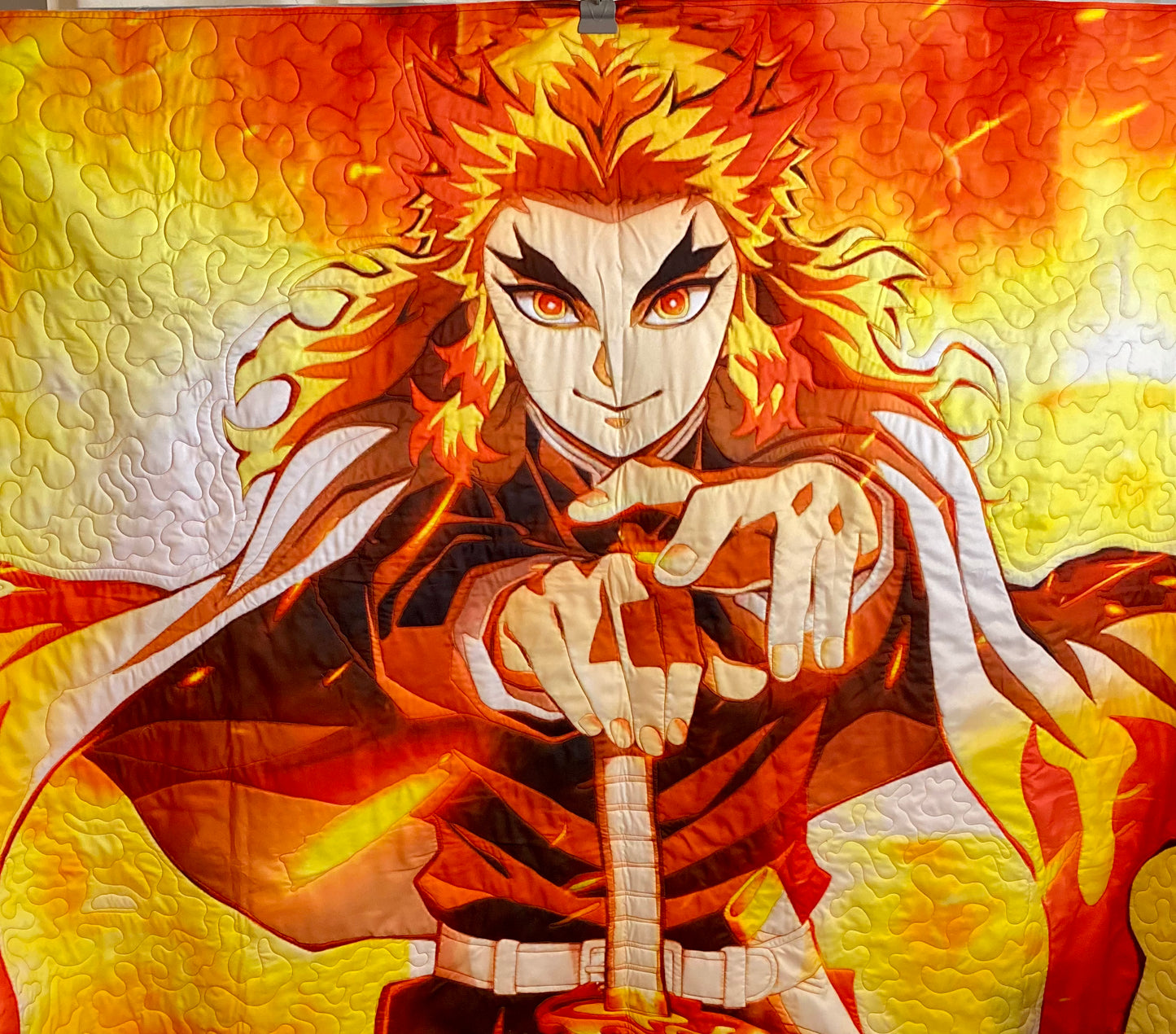 PRE-ORDER Artisan Series: Rengoku Quilted Panel Painting