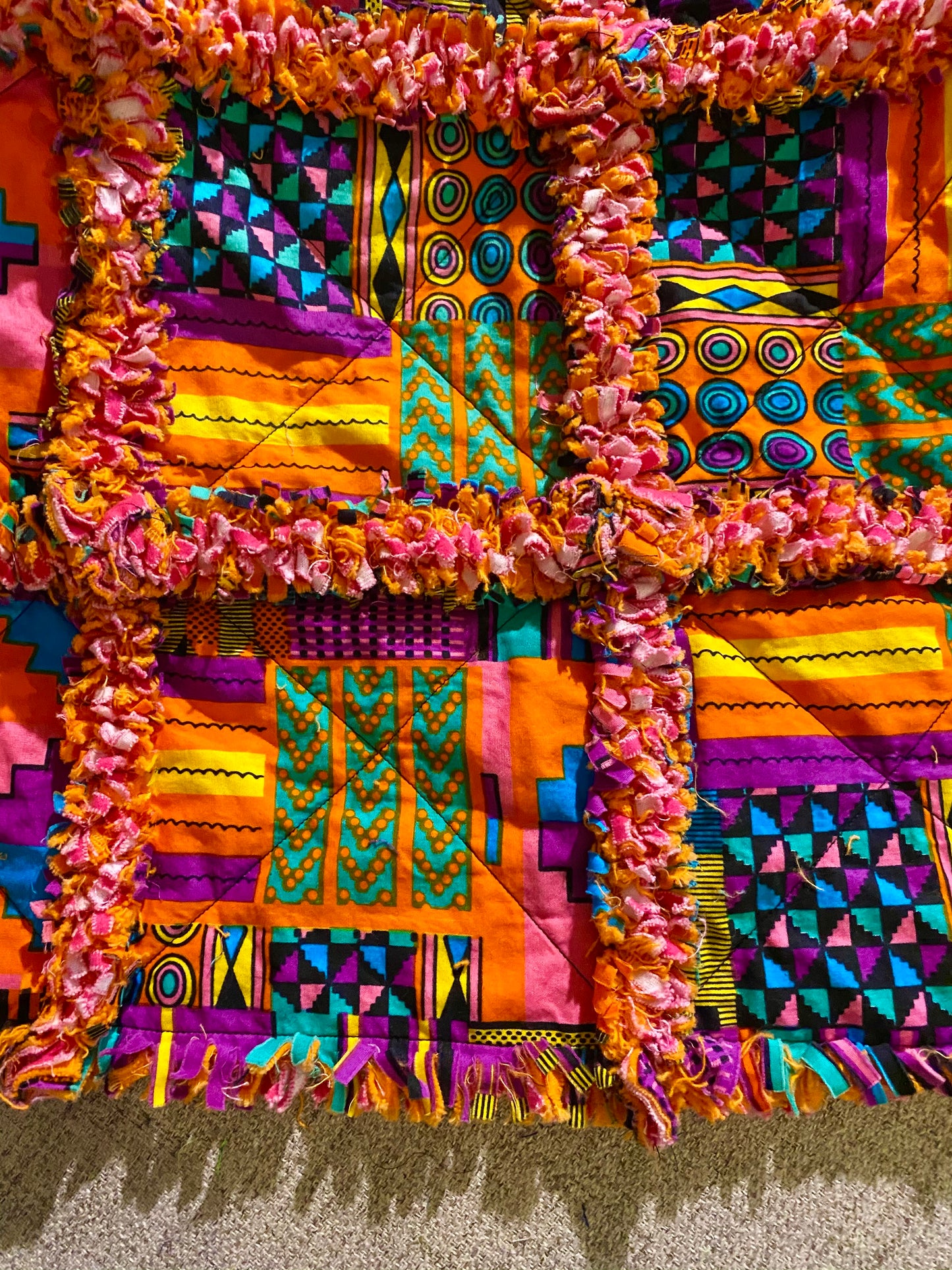 Pink African Rag Quilt