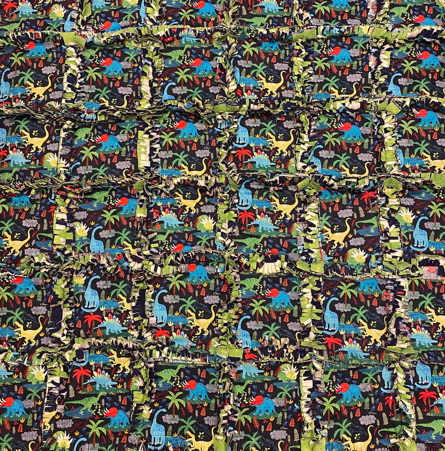 Dino Paradise Rag Quilt