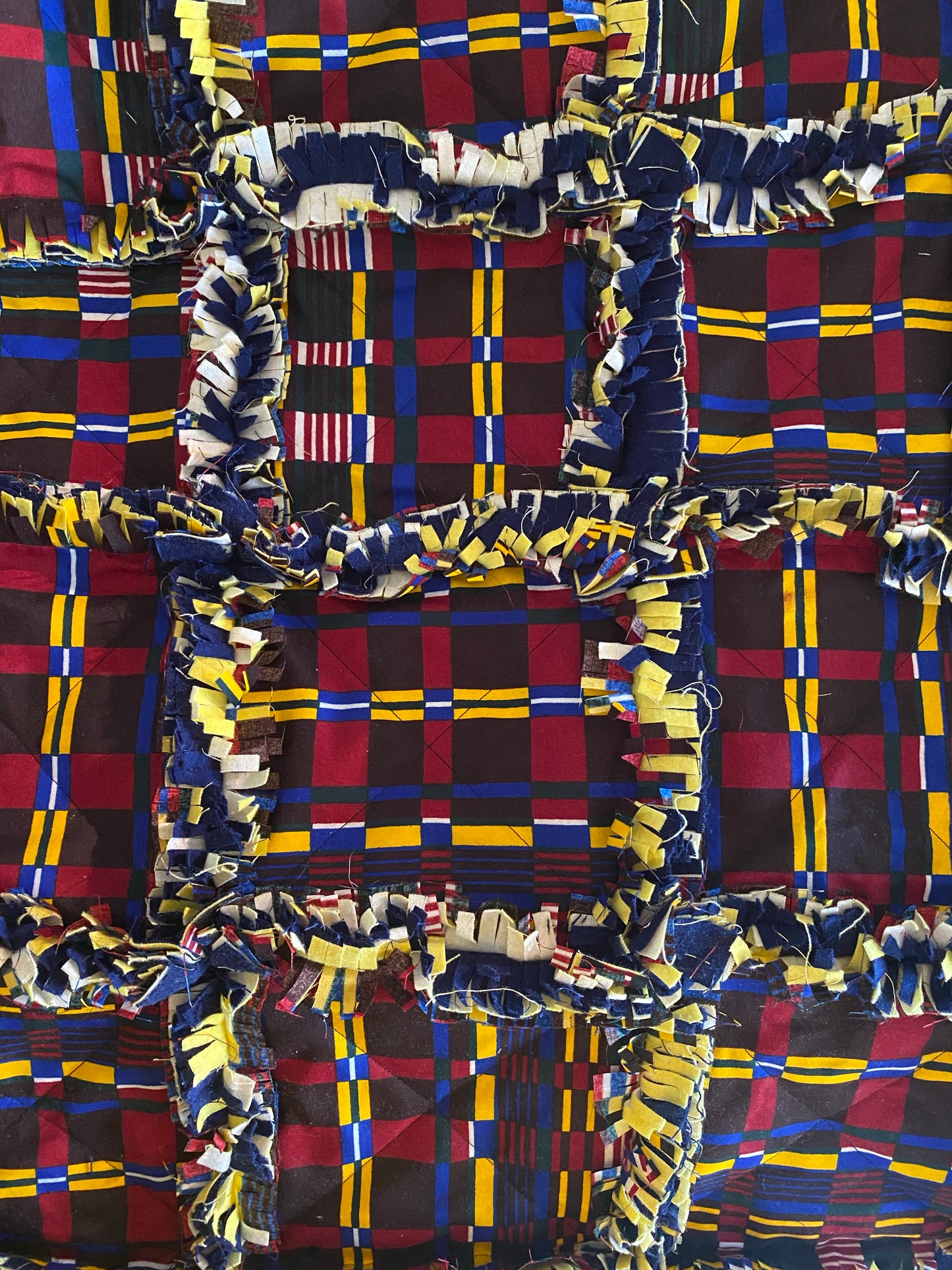 Navy Blue African Rag Quilt