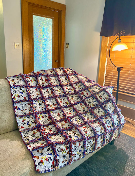 Rag Quilt w/ Disney Prints