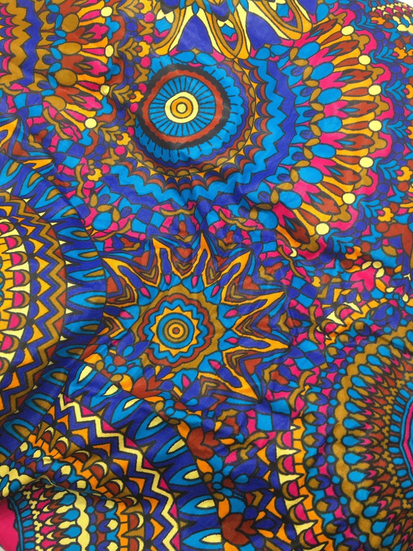 Medium Satin-Lined Bonnet: Multi-colored Swirls