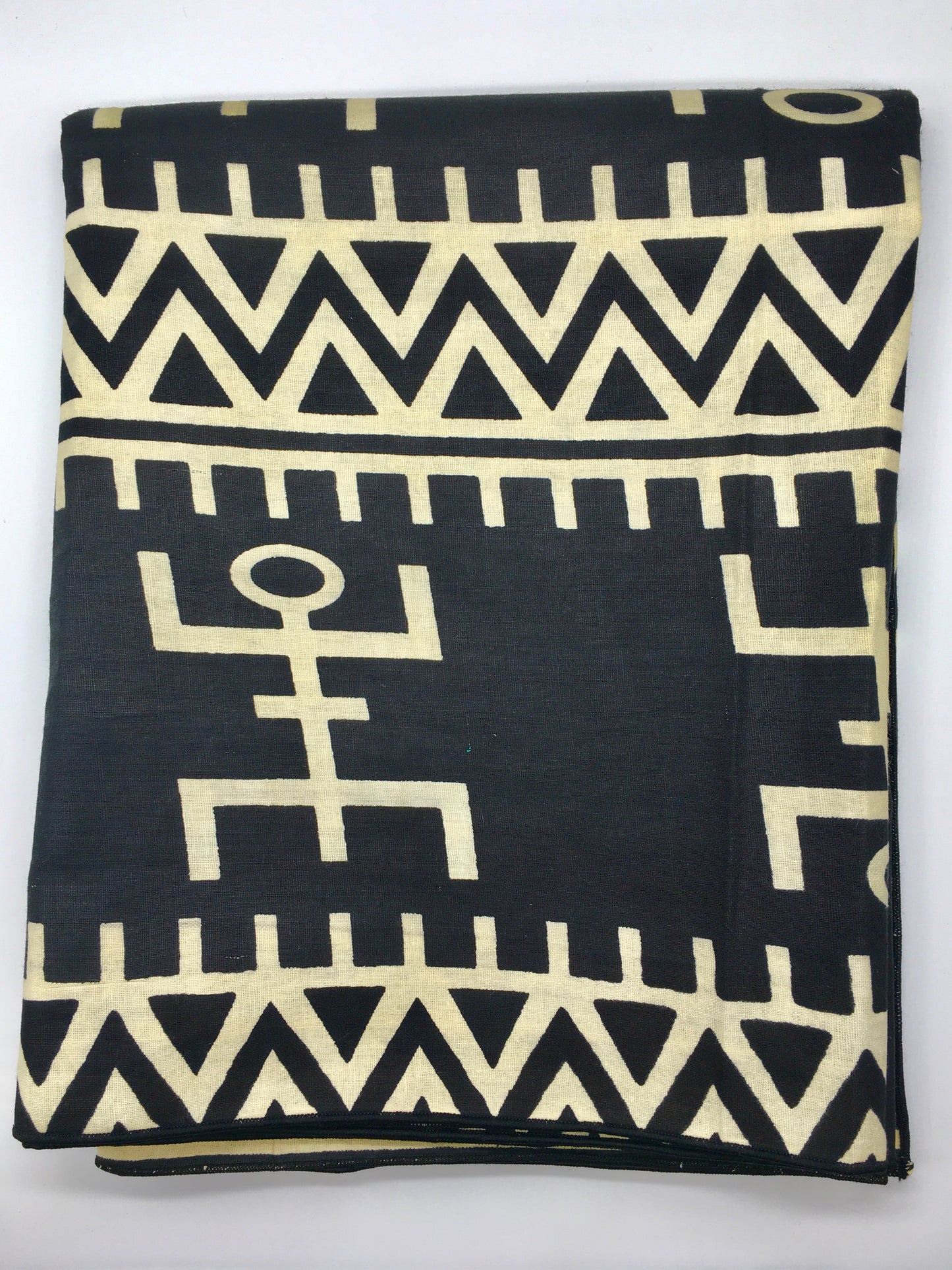 Head Wrap: Black and White Tribal Print