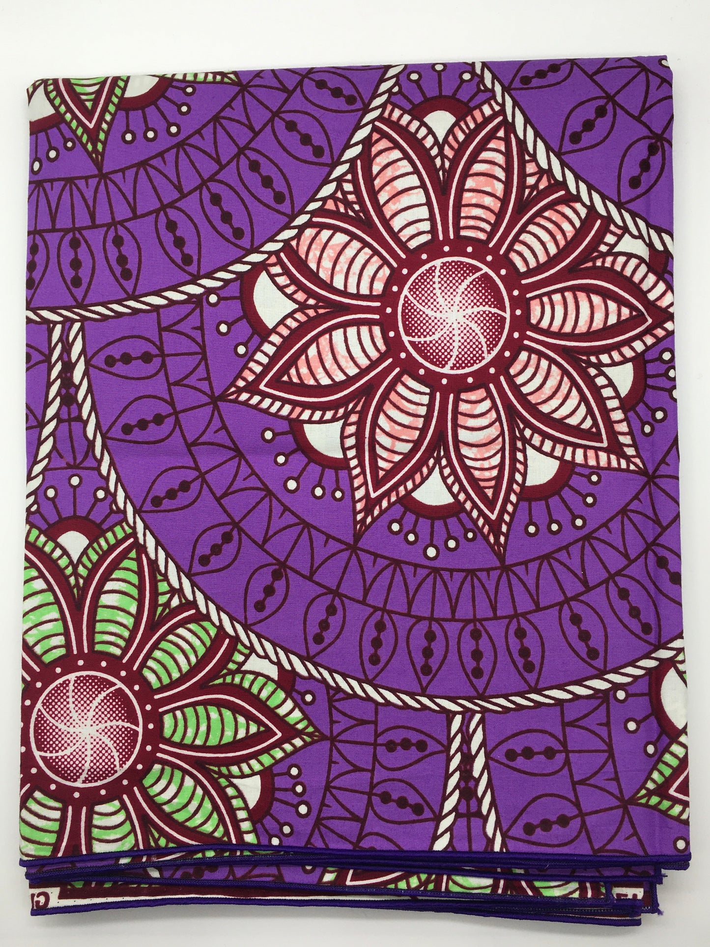 Head Wrap: Purple Flowers