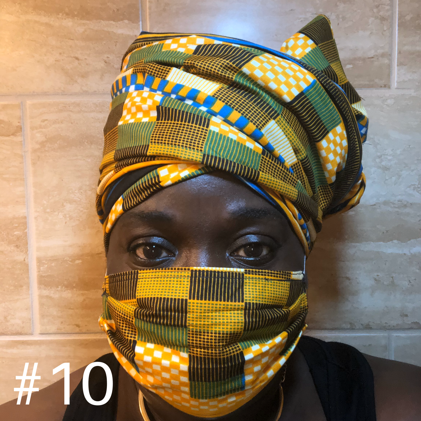 Mixed African Prints - 10 Patterns: Rectangle Kids Face Masks (One Size Fits Most; Ages 10 and under)