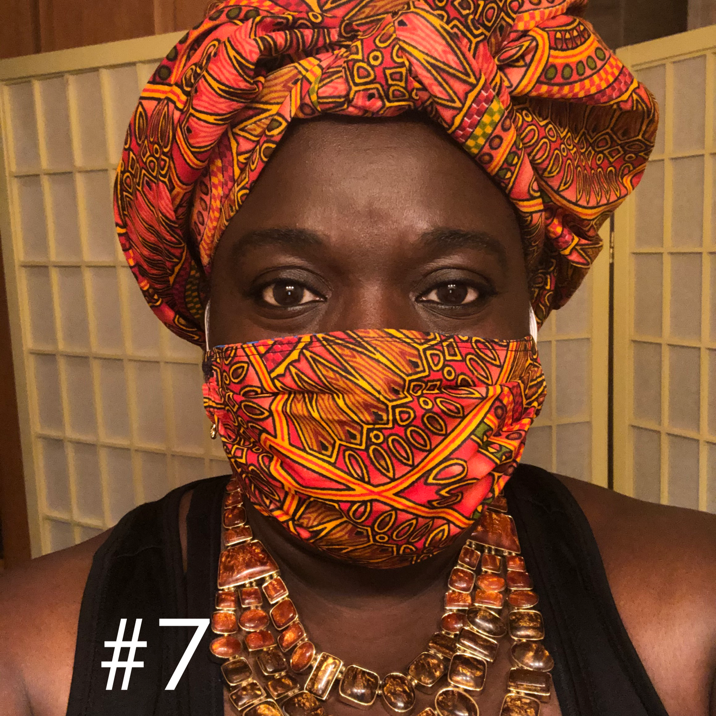Mixed African Prints - 10 Patterns: Rectangle Adult Face Masks (One Size Fits Most; Ages 11+)