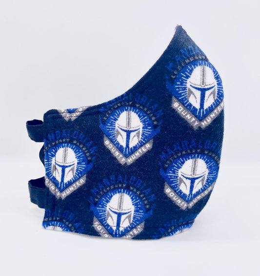 Licensed Print - Mandalorian Flannel: Contoured Adult Face Masks (One Size Fits Most; Ages 11+)