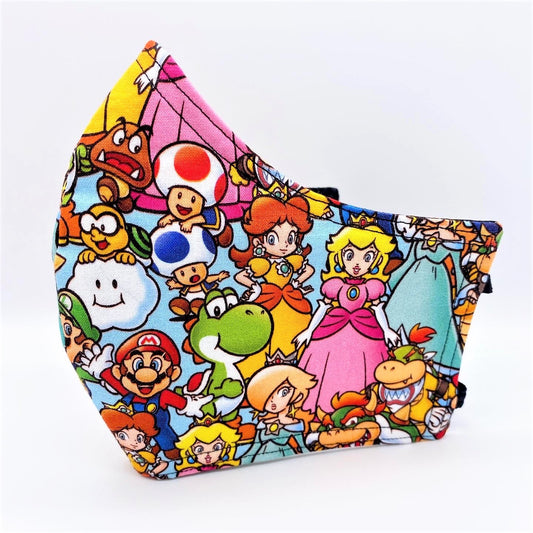 Mario Party: Contoured Adult Face Masks (One Size Fits Most; Ages 11+)