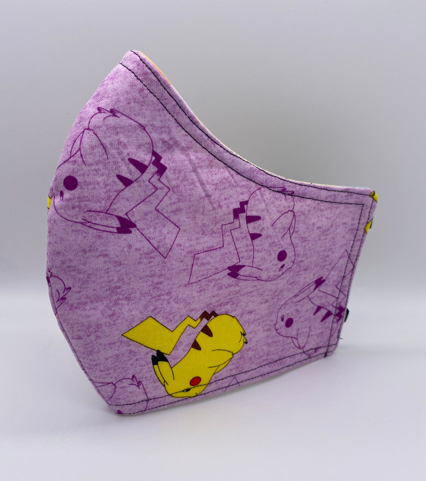 Purple Pikachu: Contoured Adult Face Masks (One Size Fits Most; Ages 11+)