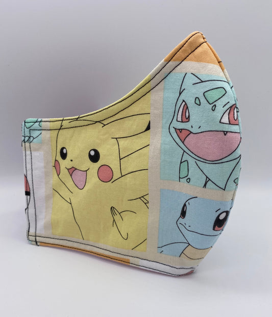 Pokemon Starter Pack: Contoured Adult Face Masks (One Size Fits Most; Ages 11+)