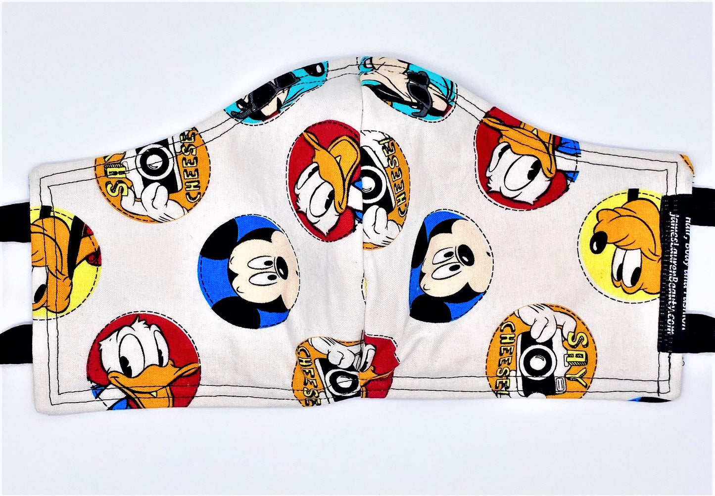 Licensed Prints - Disney "Say Cheese": Contoured Adult Face Masks (One Size Fits Most; Ages 11+)