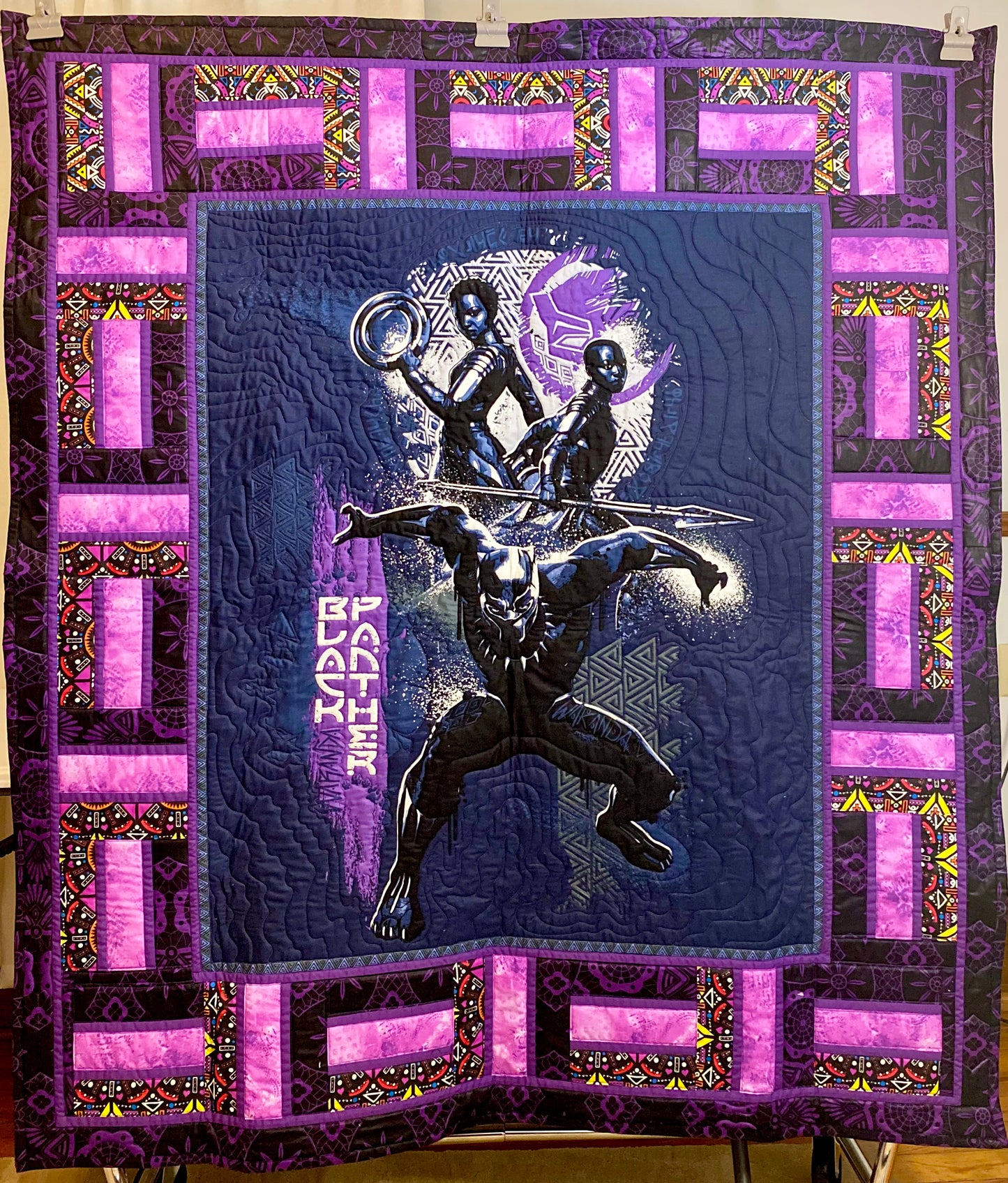 Artisan Series: Royal Purple Quilted Panel Painting