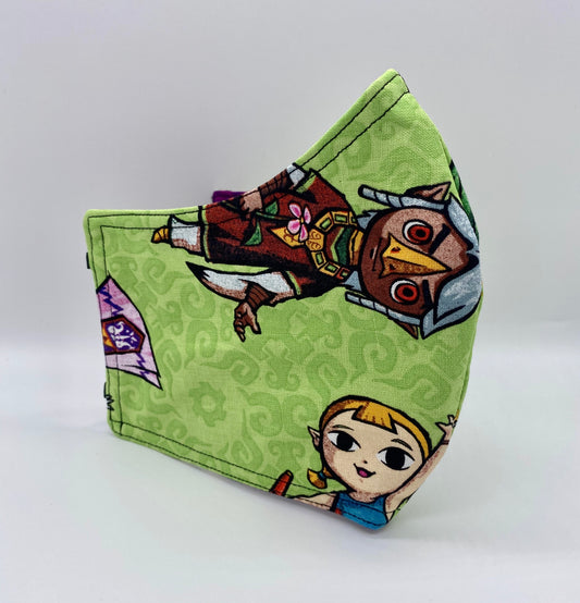 LIMITED EDITION - Legend of Zelda (Green): Contoured Adult Face Masks (One Size Fits Most; Ages 11+)