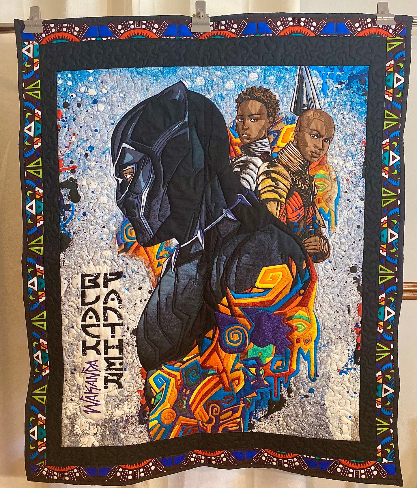 PRE-ORDER Artisan Series: Black Panther Quilted Panel Painting